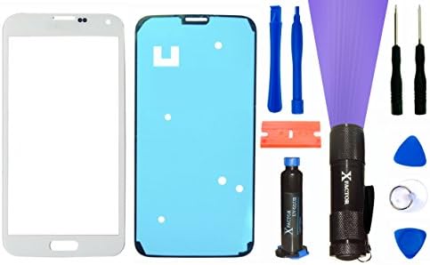 Xfactor S5 Samsung Galaxy Screen Replacement KIT•LOCA•UV BLACK LIGHT (digitizer not included) (White)