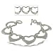 Sterling Silver Heart Bracelet - Toggle Clasp
