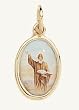 Gold Plated Religious Medal - St. Charbel