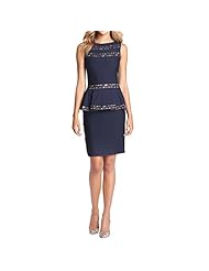 Cocktail Above the Knee Polyester Sleeveless Peplum Stretchy Lace Bodycon Dress 