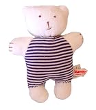 Sckoon Organic Cotton Soft Navy Stripe Toy: Baby Bear Doll (stuffing is organic cotton, too!)