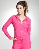 bebe Logo Jacquard Dot Terry Hoodie - PINK SORBET (XS)