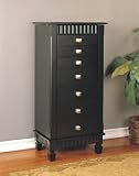 Powell Contemporary Merlot Jewelry Armoire 383-316 (Merlot) (43H x 14W x 20D)