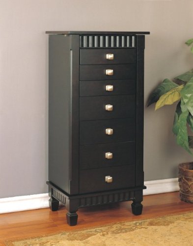 Powell Contemporary Merlot Jewelry Armoire 383-316 (Merlot) (43H x 14W x 20D)
