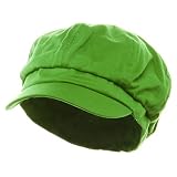 Cotton Elastic Newsboy Cap-Lime