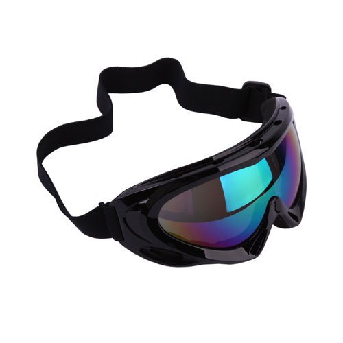 Black Frame Colorful Lens Motorcycle Goggle Windproof Glasses