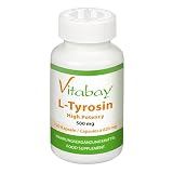 L-Tyrosin - 500 mg - 120 Kapseln - erh�hte Produktion vom Gl�ckshormon Serotonin - erh�ht Lebensfreude und Konzentrationsf�higkeit - stoppt Hei�hungervon "Vitabay"