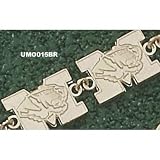 Missouri Tigers Solid 10K Gold ''M'' Tiger Head Bracelet 7 5/8''