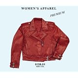 Women's Leather Jacket - Red at UNIK