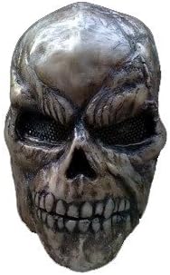 NEEWAR BESTDEAL AVENGER Mask - Fiberglass Home made Ghost Rider Full Face Mask Airsoft - Aztec Skull Karen Skull Halloween Goalie Mask Army Airsoft Paintball BB Gun Full Face Game Protect Mask for Hunting Wargame, Costume Cosplay and All Military Purpose