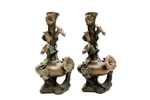 Bronze Floweret Vase Art Nouveau
