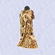 Art Nouveau style sculpture lovers romantic kiss statue