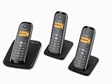 Siemens - Gigaset AS280 Trio - Téléphone sans fil DECT / GAP - Noir