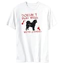 T-Shirt Mens White " doesn't play well with others Alaskan Malamute " Dogs