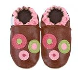 Robeez Circles Brown Soft Sole Baby Shoes 6-12 months