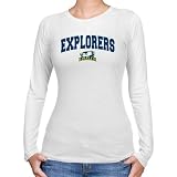 NCAA La Salle Explorers Ladies Logo Arch Long Sleeve Slim Fit T-shirt - White