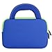Evecase 7-Inch Tablet Ultra Portable Travel Carrying Neoprene Sleeve Case Bag with Handle & Accessory Pocket - Blue