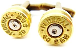 Smith &amp; Wesson 40 Caliber Mens Bullet Cufflinks