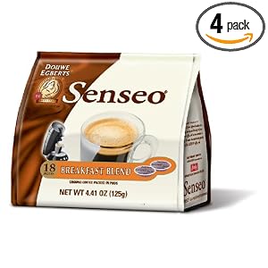 Senseo Breakfast Blend Coffee, 18-Count Pods (Pack of 4)