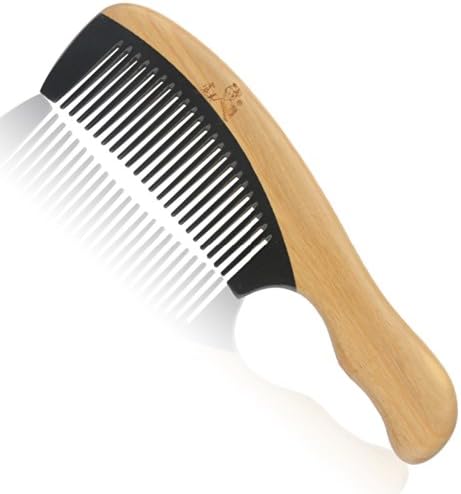 Yumary Anti-static Black Ox Horn & Sandalwood Comb Gift Set