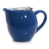 HuesNBrews Infuser 40-Ounce Ocean Blue Teapot, 1 Pack