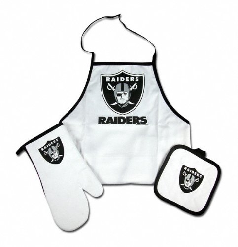 Oakland Raiders Tailgate & Kitchen Grill Combo Set