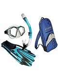IMAGE OF US Divers Admiral LX Dry Snorkeling Set (mens 10-13) Large (mens 10-13) Transparent light blue