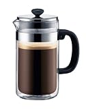 Bistro Double-Wall 30-Ounce Pour-Over Drip Coffee Maker with Gold Filter