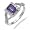 7x5MM .75CT Purple Amethyst Ring In Sterling Silver In Size 7 (Available In Sizes 5-9)