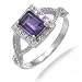7x5MM .75CT Purple Amethyst Ring In Sterling Silver In Size 9 (Available In Sizes 5-9)