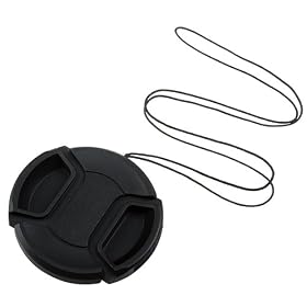 eForCity 55mm Camera Lens Cap, Black