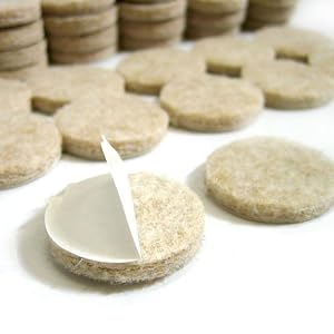 1 INCH DIAMETER HEAVY DUTY FELT PADS - 288 PCS VALUE PACK (8 PCS PAD) by 