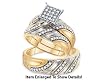 10k. Yellow Gold Stunning 3 Pc. Genuine .43 Ctw. Diamond Wedding Set for Him and Her