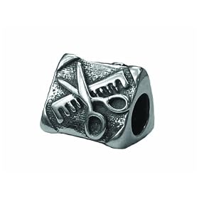 Buy Zable(tm) Sterling Silver Comb Scissor Bead Charm by Finejewelers