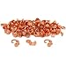 50 Clamshell Bead Tips Jewelry Part Copper Plated