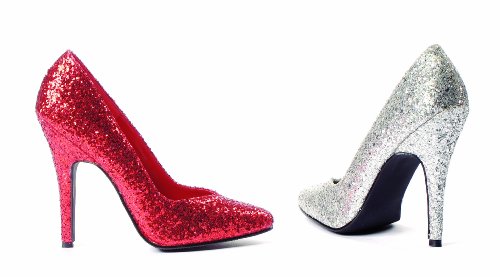 5 Inch Glitter Pump Women'S Size Shoe (Silver Glitter-9)