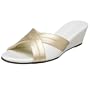 Daniel Green Women's Lidia Wedge House Slipper,Ivory,7 N US