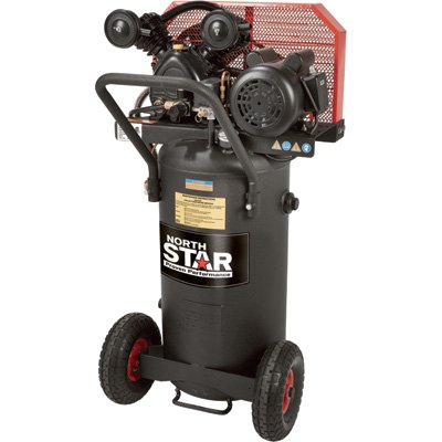 Sale!! – NorthStar Belt Drive Single-Stage Portable Air Compressor – 2 HP, 20-Gallon, Vertical, 5.0 CFM