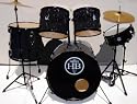 HB Drums Midnite Series Birch 7 Pc Drum Set Black Hardware
