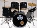 HB Drums Birch Shell Drum Kit Midnite Series 5 Pc Drum Set Stealth Black Complete with Cymbal Pack, Throne &amp; Free Shipping in US