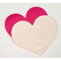 Bamboobies Organic Bamboo Velour Waterproof Washable Nursing Pads, 2 Pair Pack - Hot Pink