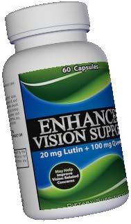 Enhanced Vision Support - All Natural Herbal Eye Supplement for Eyesight Improvement and Vision Support. Includes Lutein, Bilberry Zeaxanthin and Beta Cerotene - 60 Capsules.