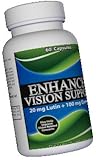 Enhanced Vision Support - All Natural Herbal Eye Supplement for Eyesight Improvement and Vision Support. Includes Lutein, Bilberry Zeaxanthin and Beta Cerotene - 60 Capsules.