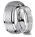 His & Her’s 8MM/6MM Tungsten Carbide Wedding Band Ring Set