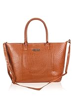 Carla Belotti Bolso asa de mano Handbag Light Brown Cara (Marrón Claro)