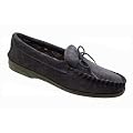 Mens Genuine Leather Suede Moccasin Slippers In Navy or Brown UK Sizes 6-11