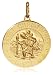 9ct Yellow Gold Large St Christopher Medal Pendant