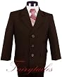 Gino Giovanni Formal Boy Brown Suit with Pink Tie From 4 to Teens