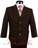 Gino Giovanni Formal Boy Brown Suit with Pink Tie From 4 to Teens