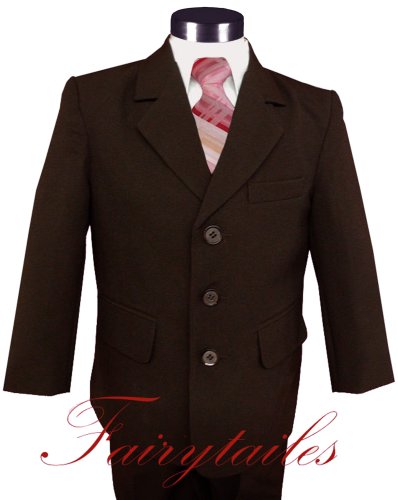 Gino Giovanni Formal Boy Brown Suit with Pink Tie From 4 to Teens